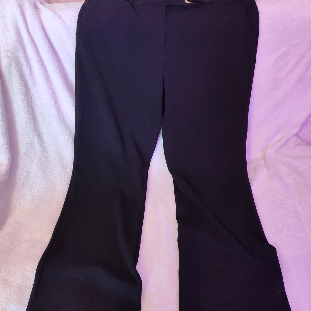 Anne Klein Black Flare Pants